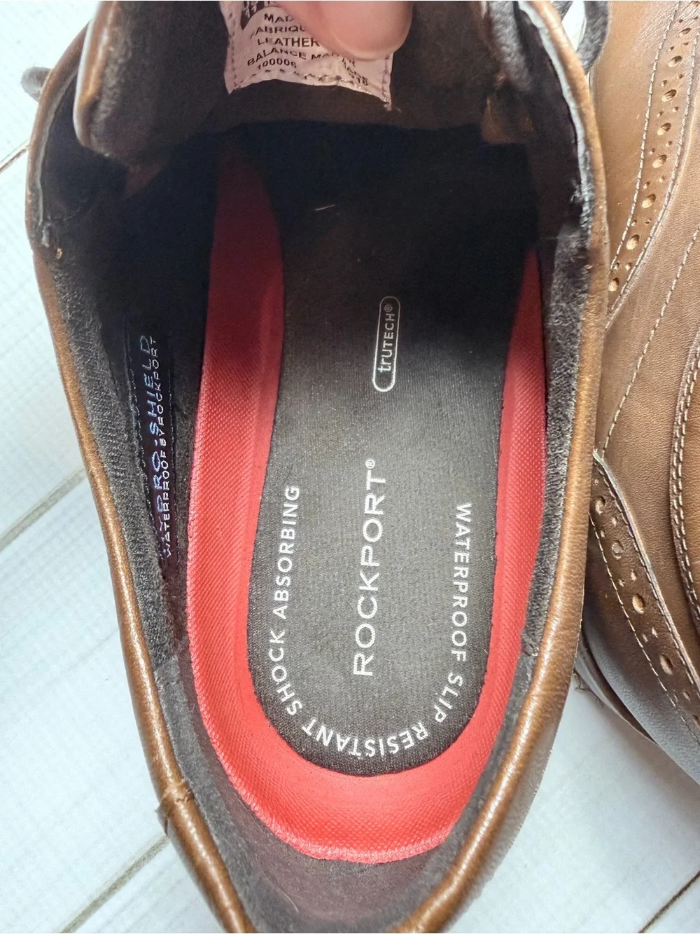 Rockport Brown Leather Brogue Wingtip Oxfords